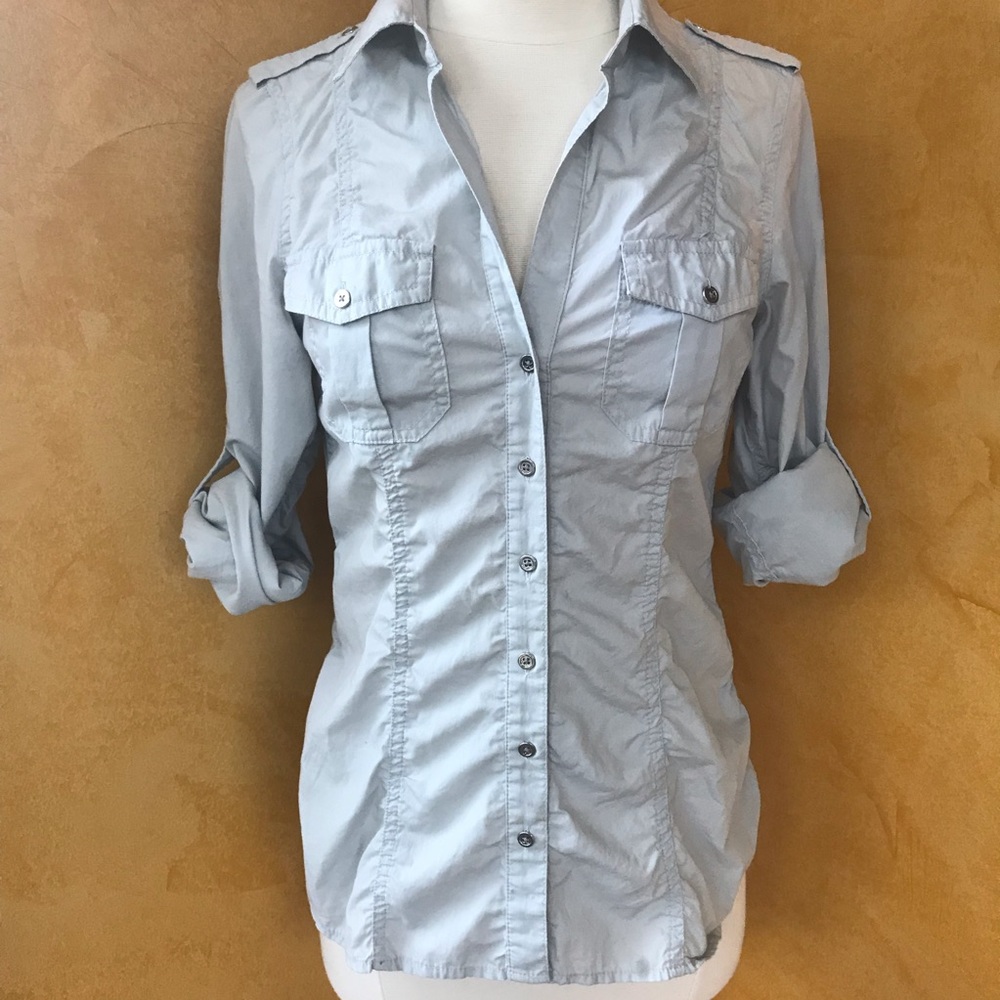 Express Light Blue Button-Down Shirt